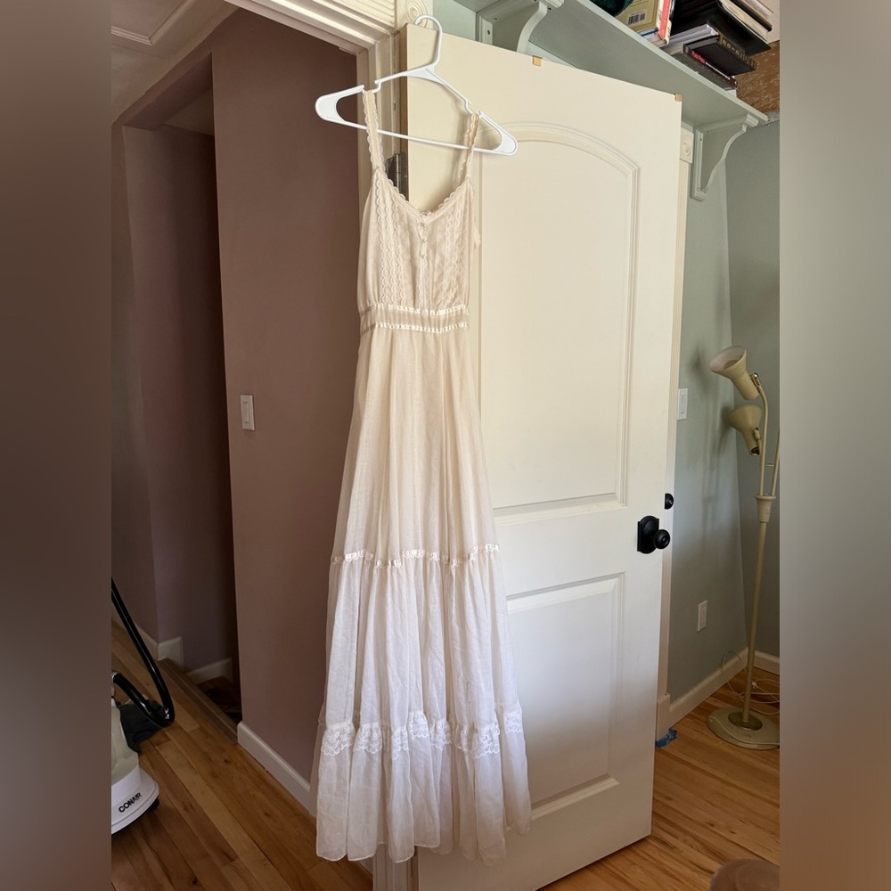 Gunne Sax Inspired Cottage Core White Vintage Dress